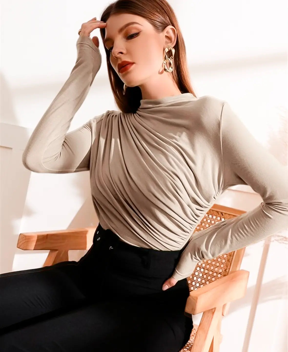 MEIS™ | Soft Drape Long Sleeve Top