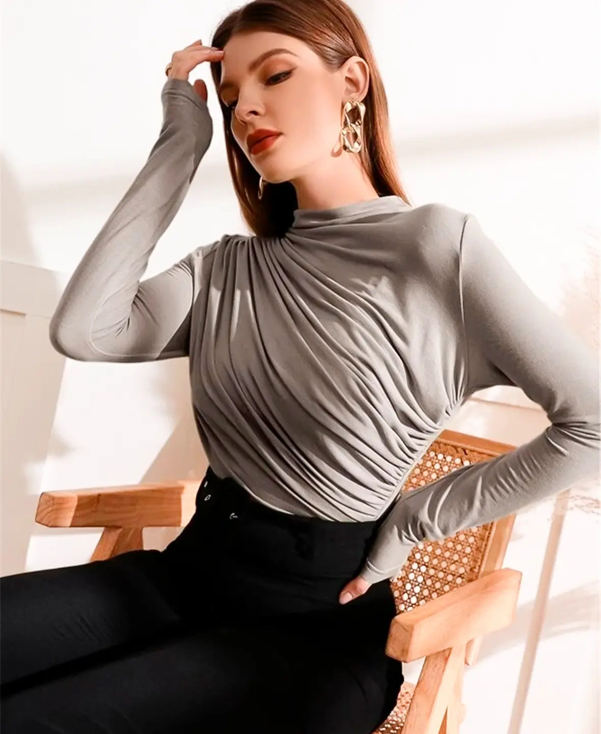 MEIS™ | Soft Drape Long Sleeve Top