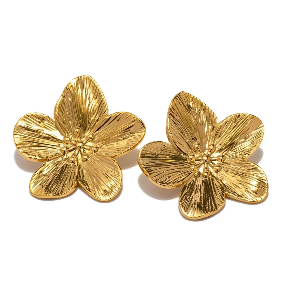 MEIS™ | Golden Flower Stud Earrings