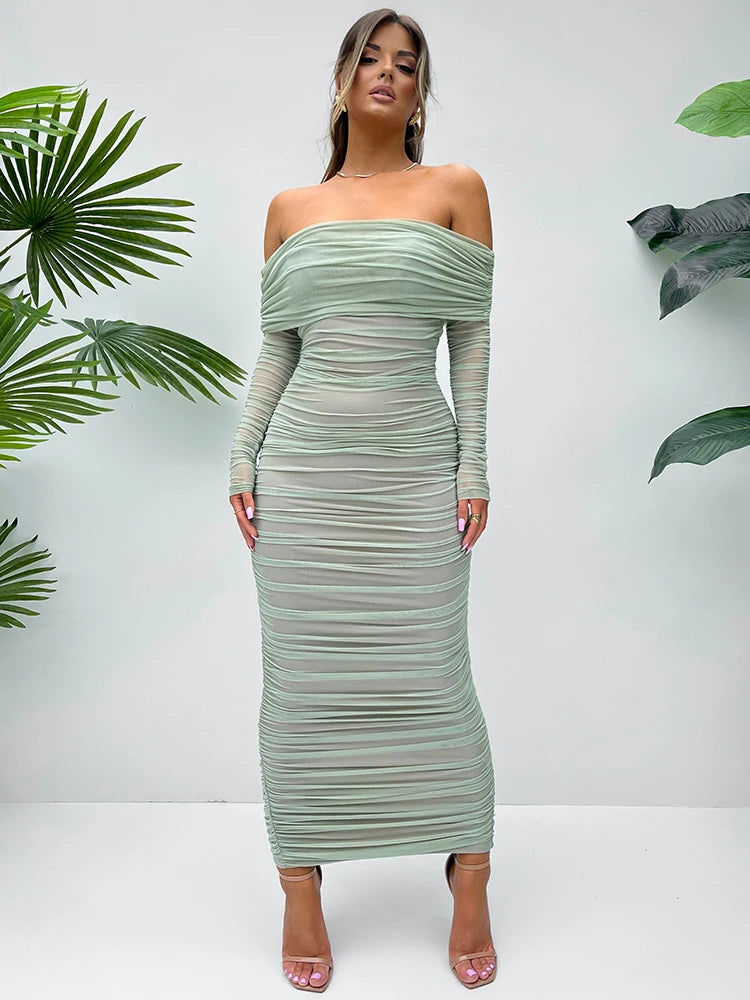 MEIS™ | Long Sleeve Bodycon Maxi Dress