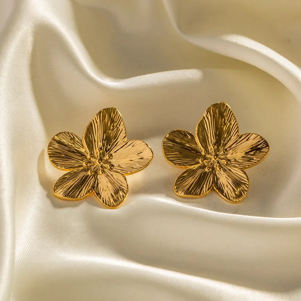 MEIS™ | Golden Flower Stud Earrings