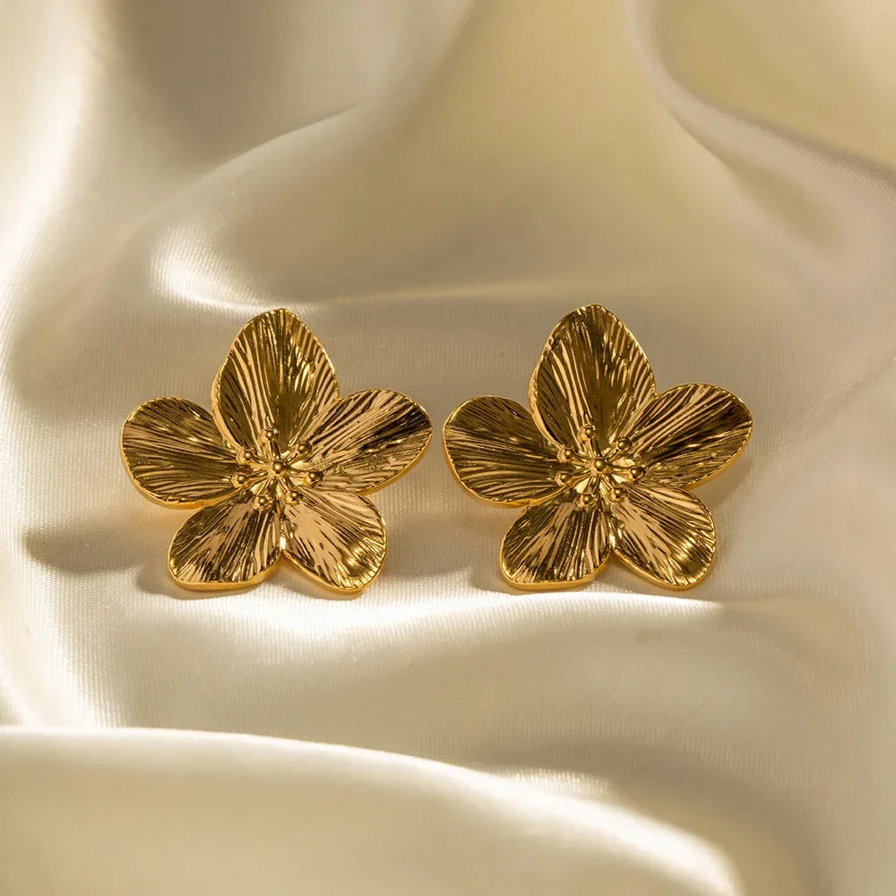 MEIS™ | Golden Flower Stud Earrings